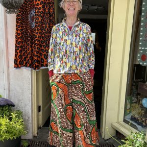 African fabric palazzo pants …with side pockets…..